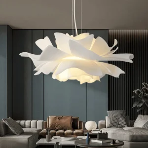Restaurant chandelier LED simple modern bedroom chandelier 2024 Nordic designer living room flower creative chandelier