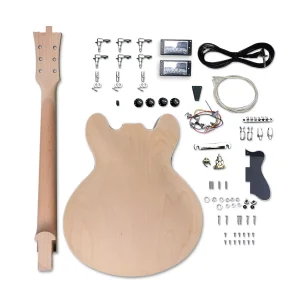 Custom Cheap DIY on own Electric Guitar Kits ES335 Mahogany neck Guitar Body Unfinished