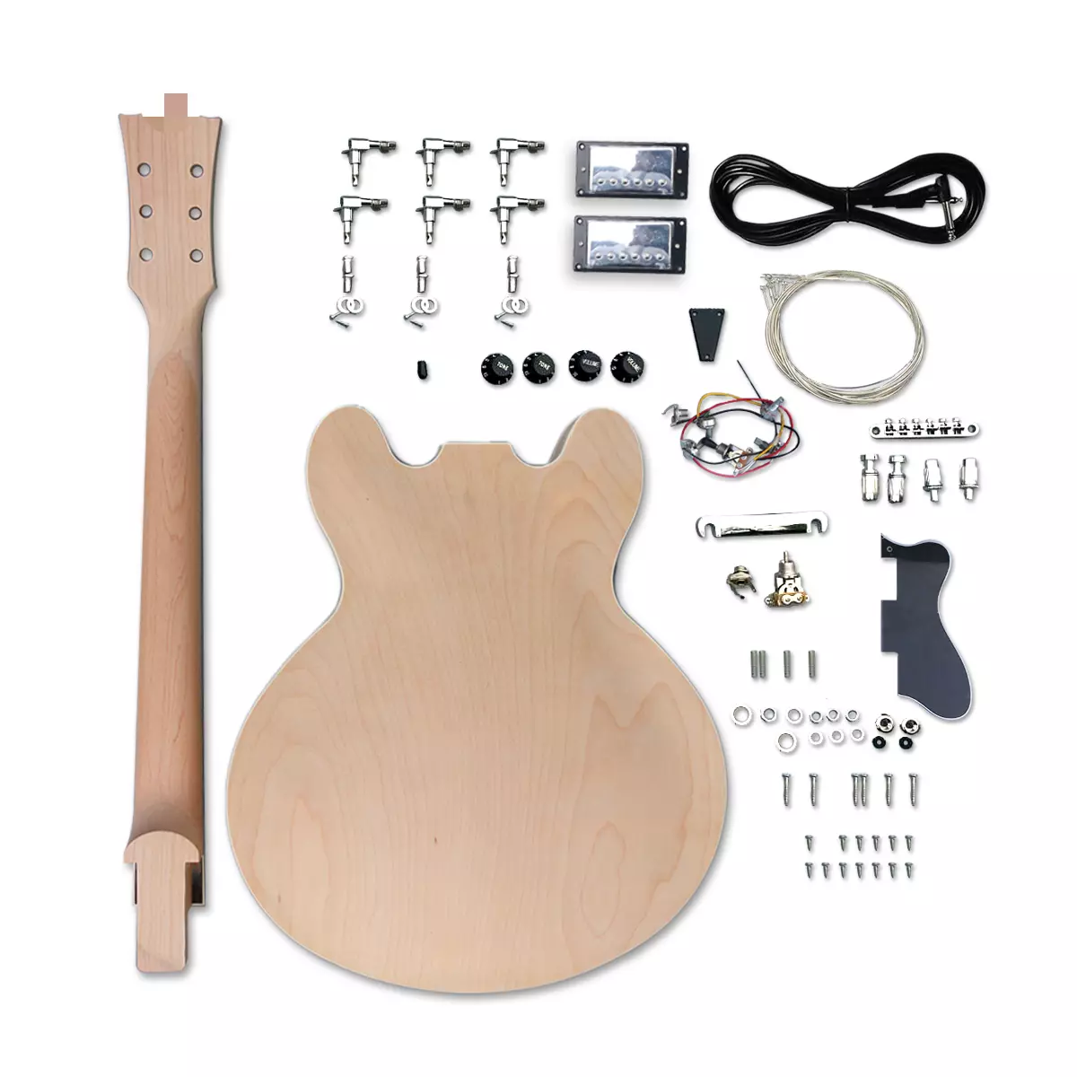 Custom Cheap DIY on own Electric Guitar Kits ES335 Mahogany neck Guitar Body Unfinished