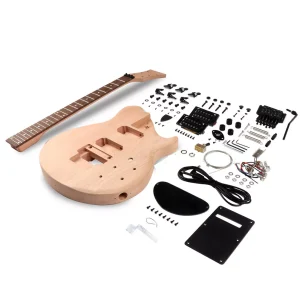 DIY Electric Guitar Beginner Kit Mahogany Body Maple Neck Rosewood Fingerboard - Image 3