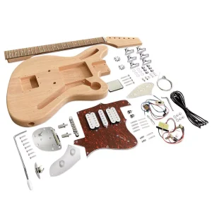 DIY Electric Guitar Kit Beginner Kit Mahogany Body Neck Rosewood Fingerboard CR - Image 2