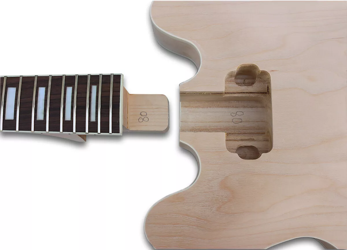 Custom Cheap DIY on own Electric Guitar Kits ES335 Mahogany neck Guitar Body Unfinished - Image 6