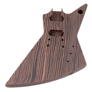 DIY Electric Guitar Kit Unfinished Zebrawood Body - Image 7