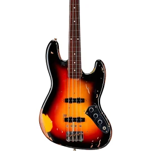 Custom Cheap Shop Jaco Pastorius Tribute Relic Jazz Bass 3-Color Sunburst