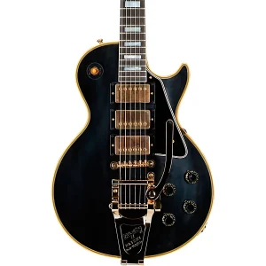 Custom Cheap 1957 LP Custom Reissue 3-Pickup Bigsby VOS Electric Guitar Ebony