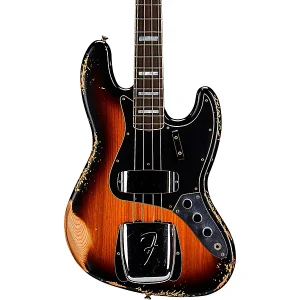 Custom Cheap Shop Limited-Edition Custom Jazz Bass Heavy Relic Faded 3-Color Sunburst