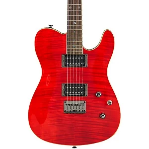 Custom Cheap Special-Edition Custom Tele FMT HH Electric Guitar Transparent Crimson
