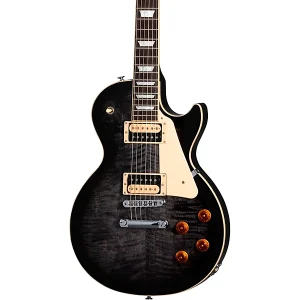 Custom Cheap LP Traditional Pro V AAA Flame Top Electric Guitar Transparent Ebony Burst