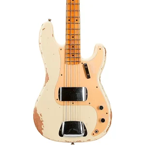 Custom Cheap Shop '58 Precision Bass Heavy Relic Vintage White