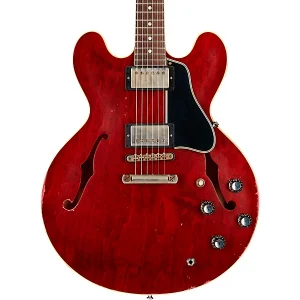 Custom Cheap Murphy Lab 1961 ES-335 Reissue Heavy Aged Semi-Hollow Electric Guitar Cherry