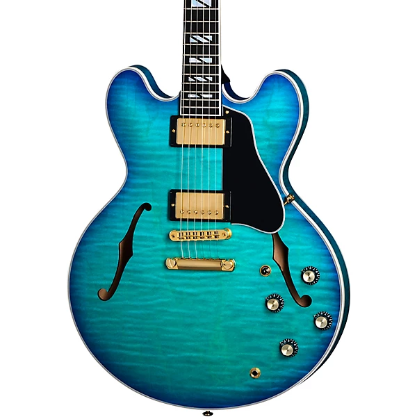 Custom Cheap ES Supreme Semi-Hollow Electric Guitar Blueberry Burst
