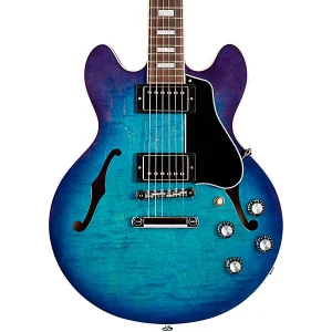 Custom Cheap ES-339 Figured Semi-Hollow Electric Guitar Blueberry Burst