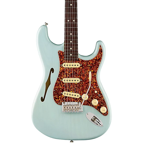 Custom Cheap American Professional II ST Thinline Limited-Edition Electric Guitar Transparent Daphne Blue
