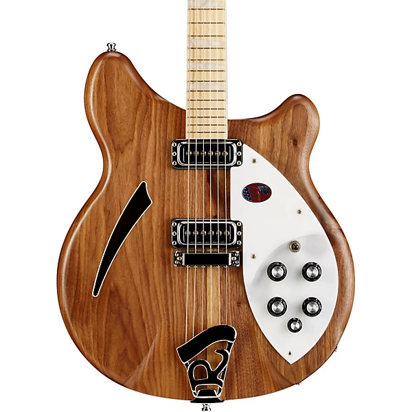 Custom Cheap 360W Hollowbody Electric Guitar Natural Walnut