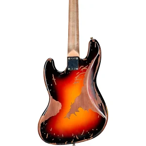 Custom Cheap Shop Jaco Pastorius Tribute Relic Jazz Bass 3-Color Sunburst - Image 2