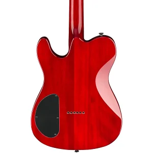 Custom Cheap Special-Edition Custom Tele FMT HH Electric Guitar Transparent Crimson - Image 2