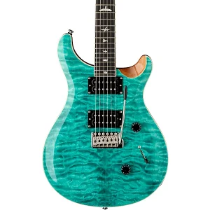 Custom Cheap SE Custom 24 Quilted Carved Top With Ebony Fingerboard Electric Guitar Turquoise