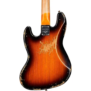 Custom Cheap Shop Limited-Edition Custom Jazz Bass Heavy Relic Faded 3-Color Sunburst - Image 2