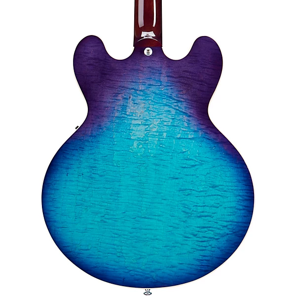 Custom Cheap ES-335 Figured Limited-Edition Semi-Hollow Electric Guitar Blueberry Burst - Image 2