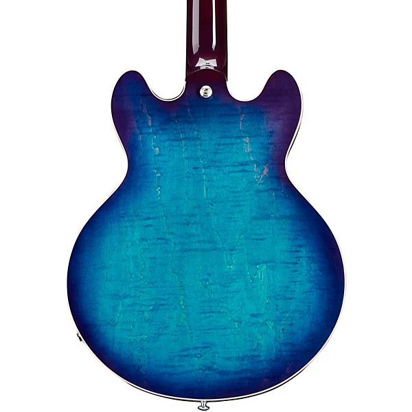 Custom Cheap ES-339 Figured Semi-Hollow Electric Guitar Blueberry Burst - Image 2