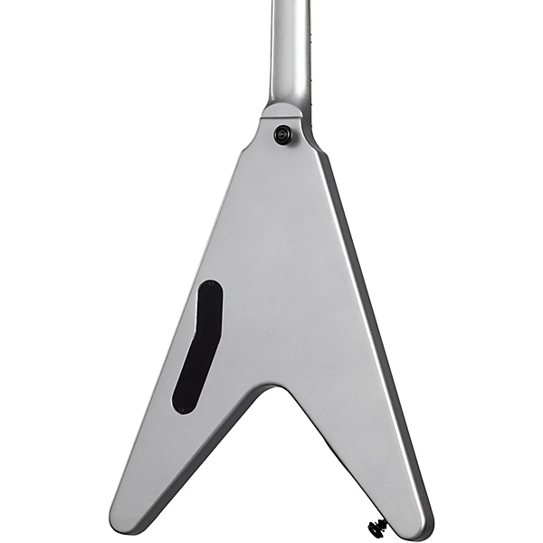 Custom Cheap Dave Mustaine Flying V EXP Electric Guitar Silver Metallic - Image 2