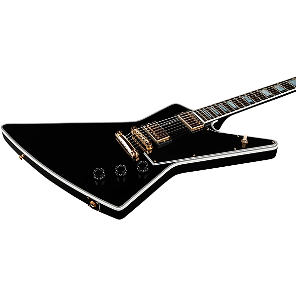 Custom Cheap Explorer Custom Electric Guitar Ebony - Image 3