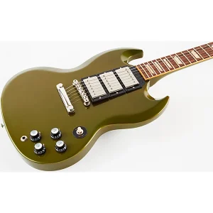 Custom Cheap SG Standard Fat Neck 3-Pickup Electric Guitar Antique Metallic Teal - Image 3