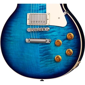 Custom Cheap LP Standard '50s Figured Top Electric Guitar Blueberry Burst - Image 3