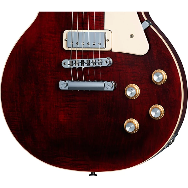 Custom Cheap LP Deluxe '70s Electric Guitar Wine Red - Image 3