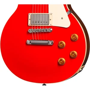 Custom Cheap LP Standard '50s Plain Top Electric Guitar Cardinal Red - Image 3