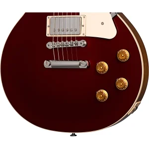 Custom Cheap LP Standard '50s Plain Top Electric Guitar Cardinal Sparkling Burgundy - Image 4