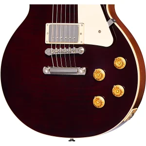 Custom Cheap LP Standard '50s Figured Top Electric Guitar Translucent Oxblood - Image 4