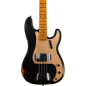 Custom Cheap Shop Limited-Edition '58 Precision Bass Relic Aged Black over Chocolate 3-Color Sunburst