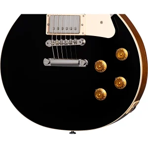 Custom Cheap LP Standard '50s Plain Top Electric Guitar Ebony - Image 3