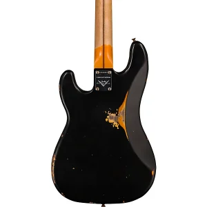 Custom Cheap Shop Limited-Edition '58 Precision Bass Relic Aged Black over Chocolate 3-Color Sunburst - Image 2