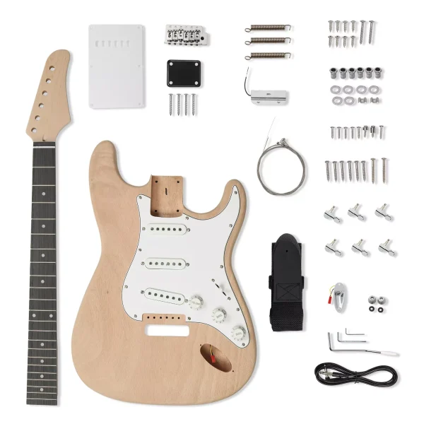 DIY 6 String ST Style Electric Guitar Kits with Mahogany Body School Band