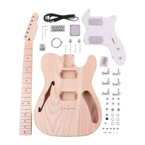 DIY electric guitar kit Ash guitar body Maple Neck F-Hole ATL