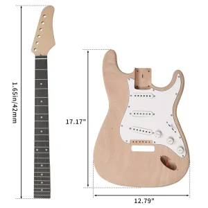 DIY 6 String ST Style Electric Guitar Kits with Mahogany Body School Band - Image 4