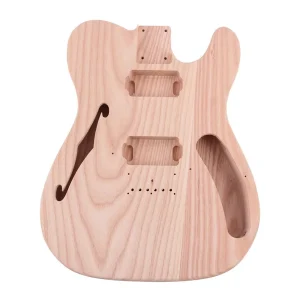 DIY electric guitar kit Ash guitar body Maple Neck F-Hole ATL - Image 5