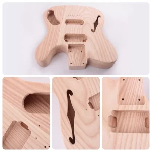 DIY electric guitar kit Ash guitar body Maple Neck F-Hole ATL - Image 3