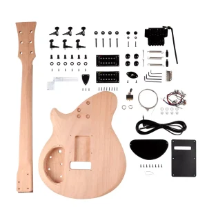 DIY Electric Guitar Beginner Kit Mahogany Body Maple Neck Rosewood Fingerboard - Image 2