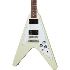 Custom Cheap '70s Flying V Electric Guitar Classic White