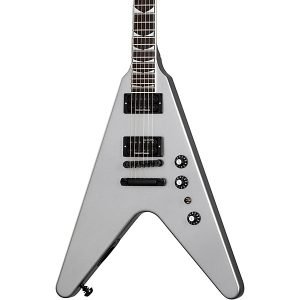 Custom Cheap Dave Mustaine Flying V EXP Electric Guitar Silver Metallic