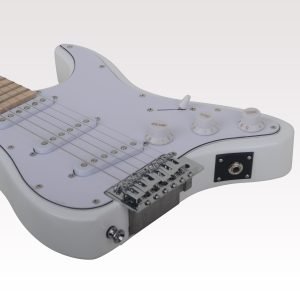 Custom Cheap Travel Electric Guitar ST-01 White - Image 3