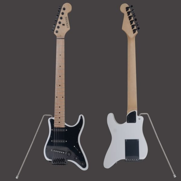 Custom Cheap Travel Electric Guitar ST-02 White