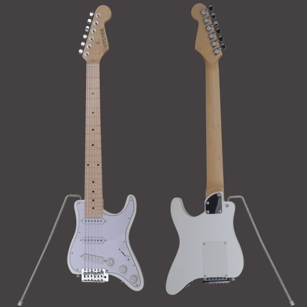 Custom Cheap Travel Electric Guitar ST-01 White
