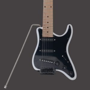 Custom Cheap Travel Electric Guitar ST-02 White - Image 2