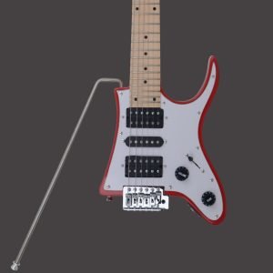 Custom Cheap Travel Electric Guitar 7V-05 Red - Image 4