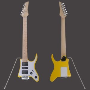 Custom Cheap Travel Electric Guitar 7V-07 Yellow