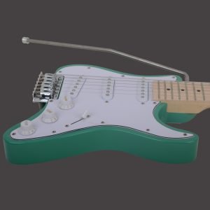 Custom Cheap Travel Electric Guitar ST-05 Green - Image 3